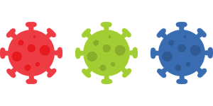logo coronavirus de 3 couleurs